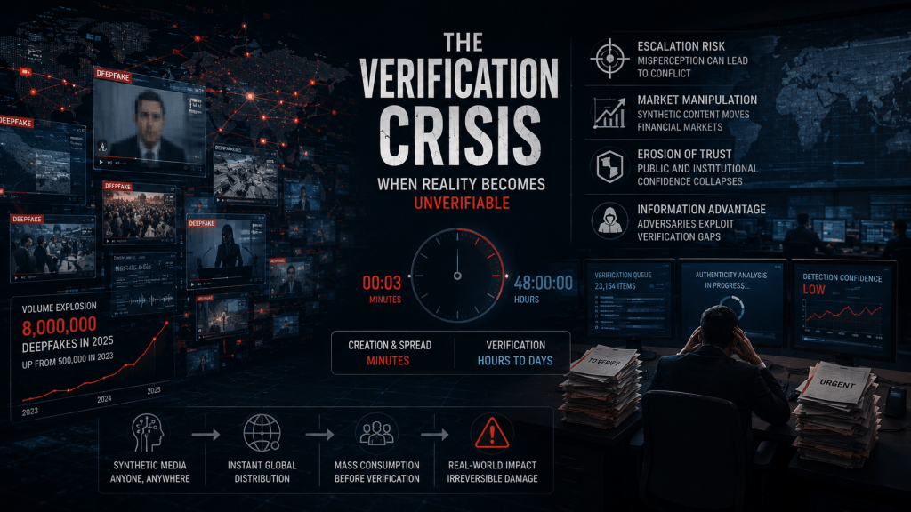 Synthetic Media and the Collapse of Authentication in International Affairs